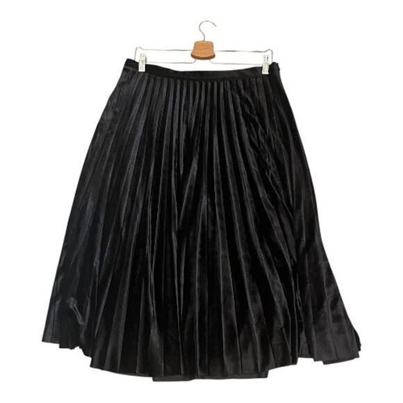 NWT Banana Republic Women's Satin Sheen Pleated Midi Skirt Size 12 - Picture 2 of 8